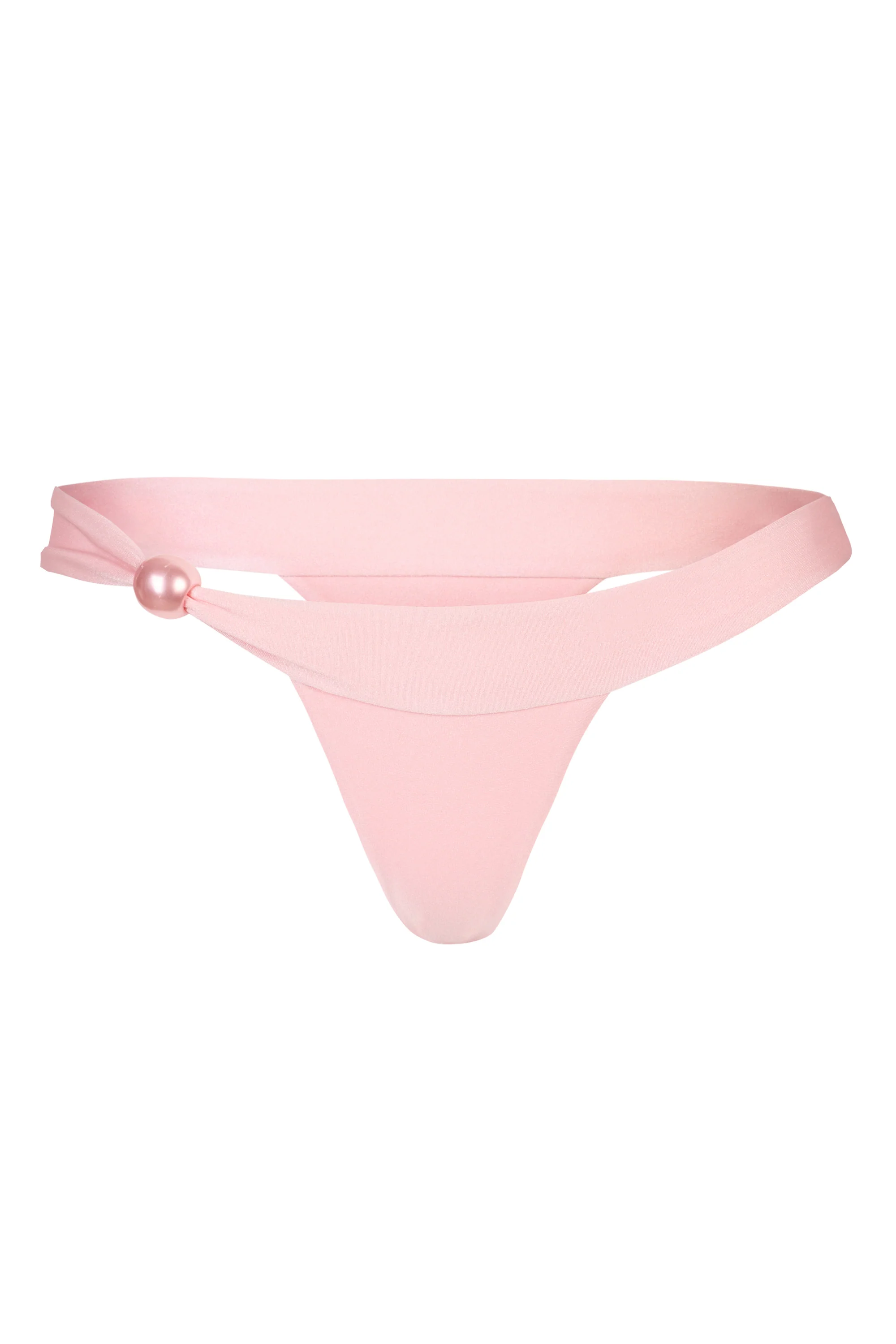 Thong Bikini Bottoms in Baby Pink - Image 3