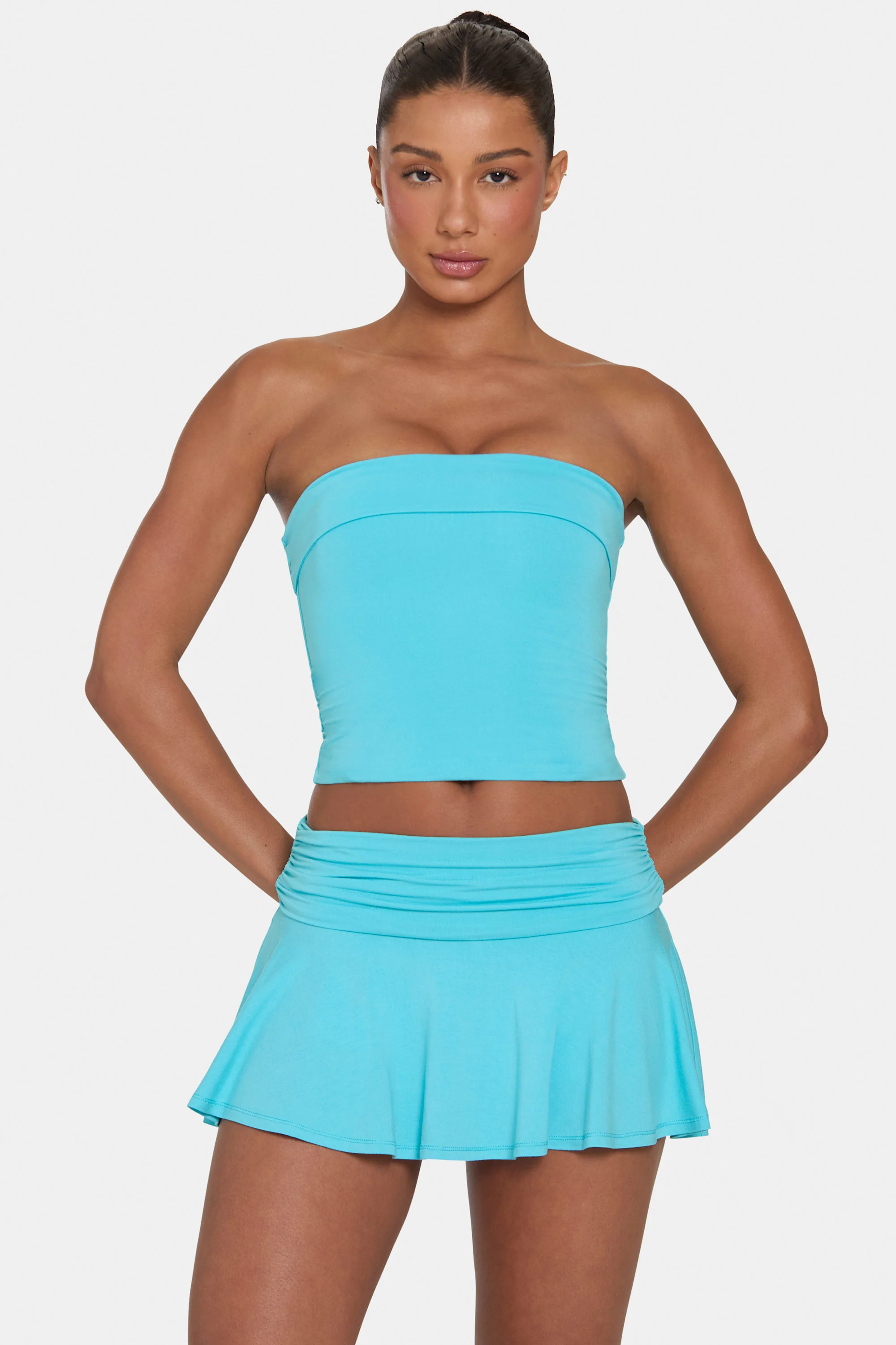 ButterCloud™ Mini Skort in Aqua - Image 3
