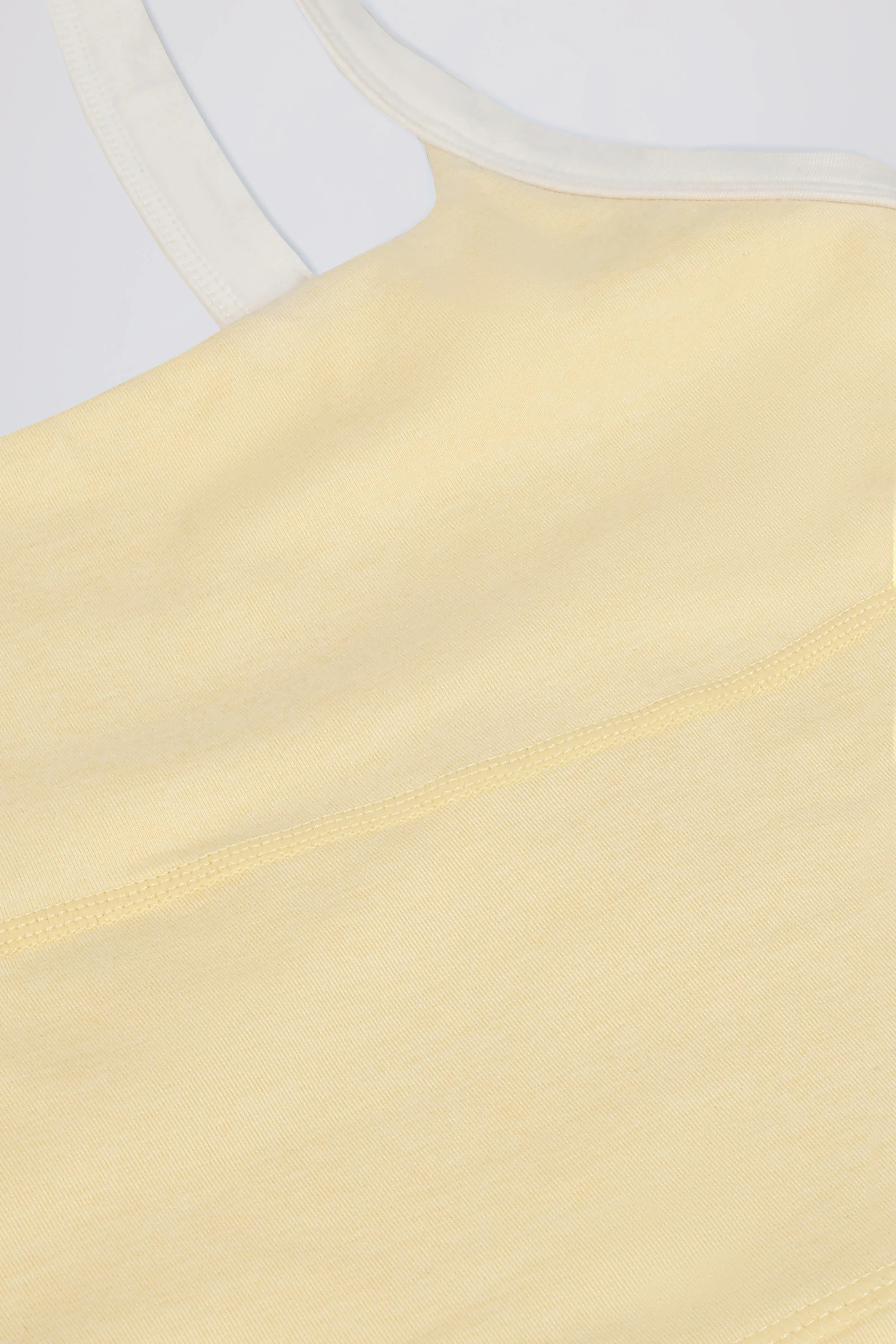 Cropped Tank Top in Lemon Marl - Image 10