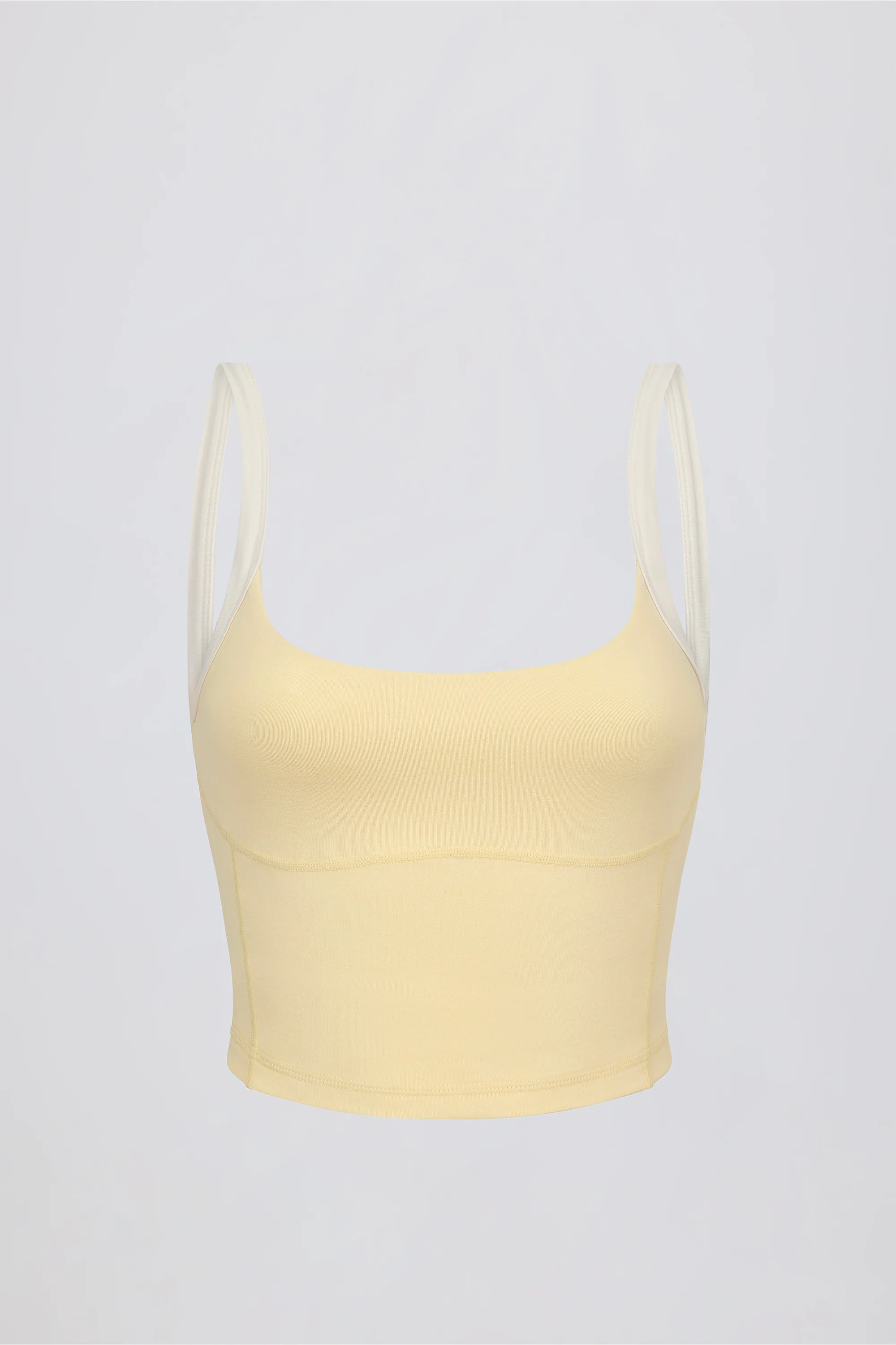 Cropped Tank Top in Lemon Marl - Image 13