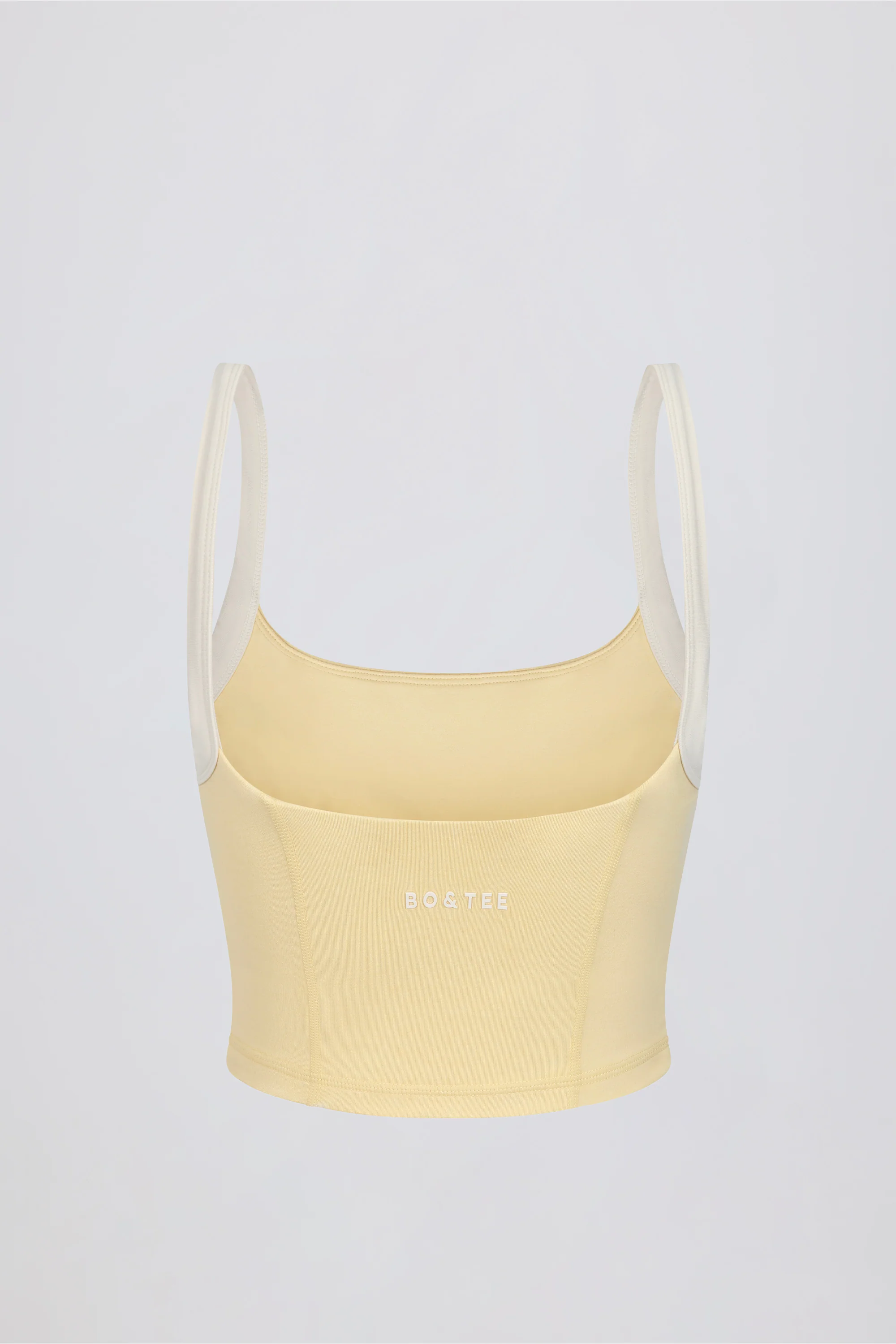Cropped Tank Top in Lemon Marl - Image 8