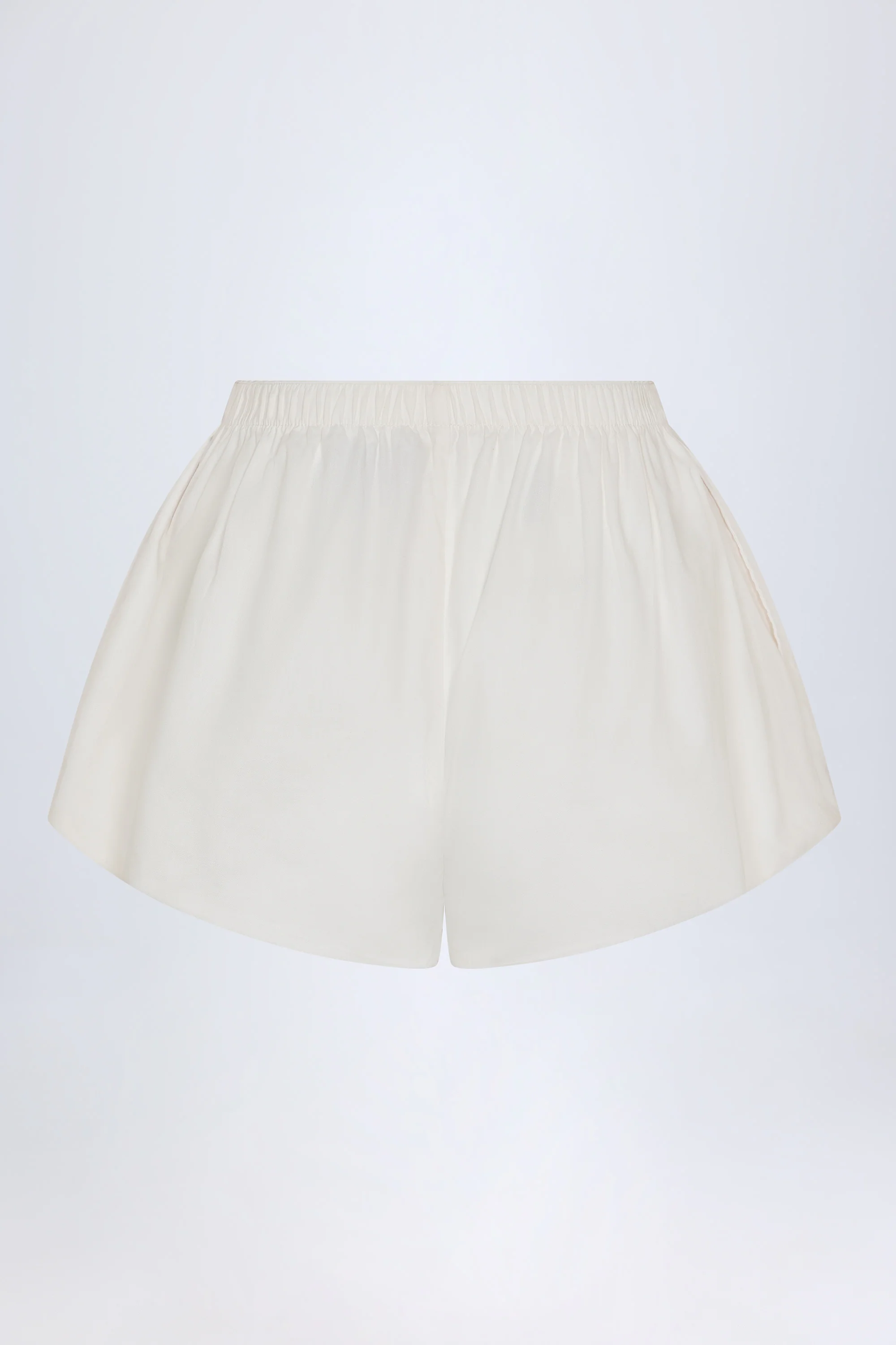 Tie-Front Cotton-Poplin Shorts in White - Image 6