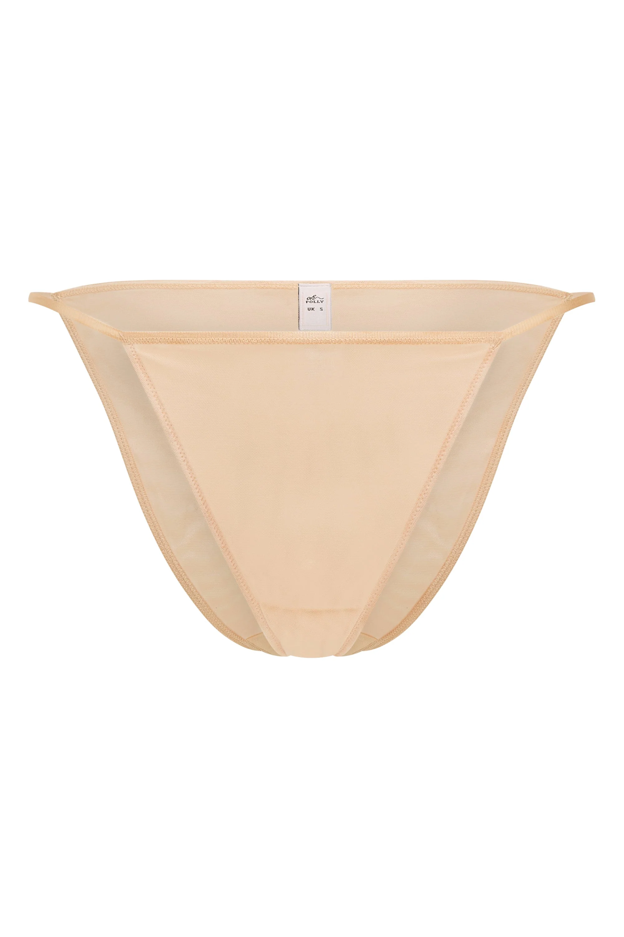 Soft Mesh String Bikini in Beige - Image 2