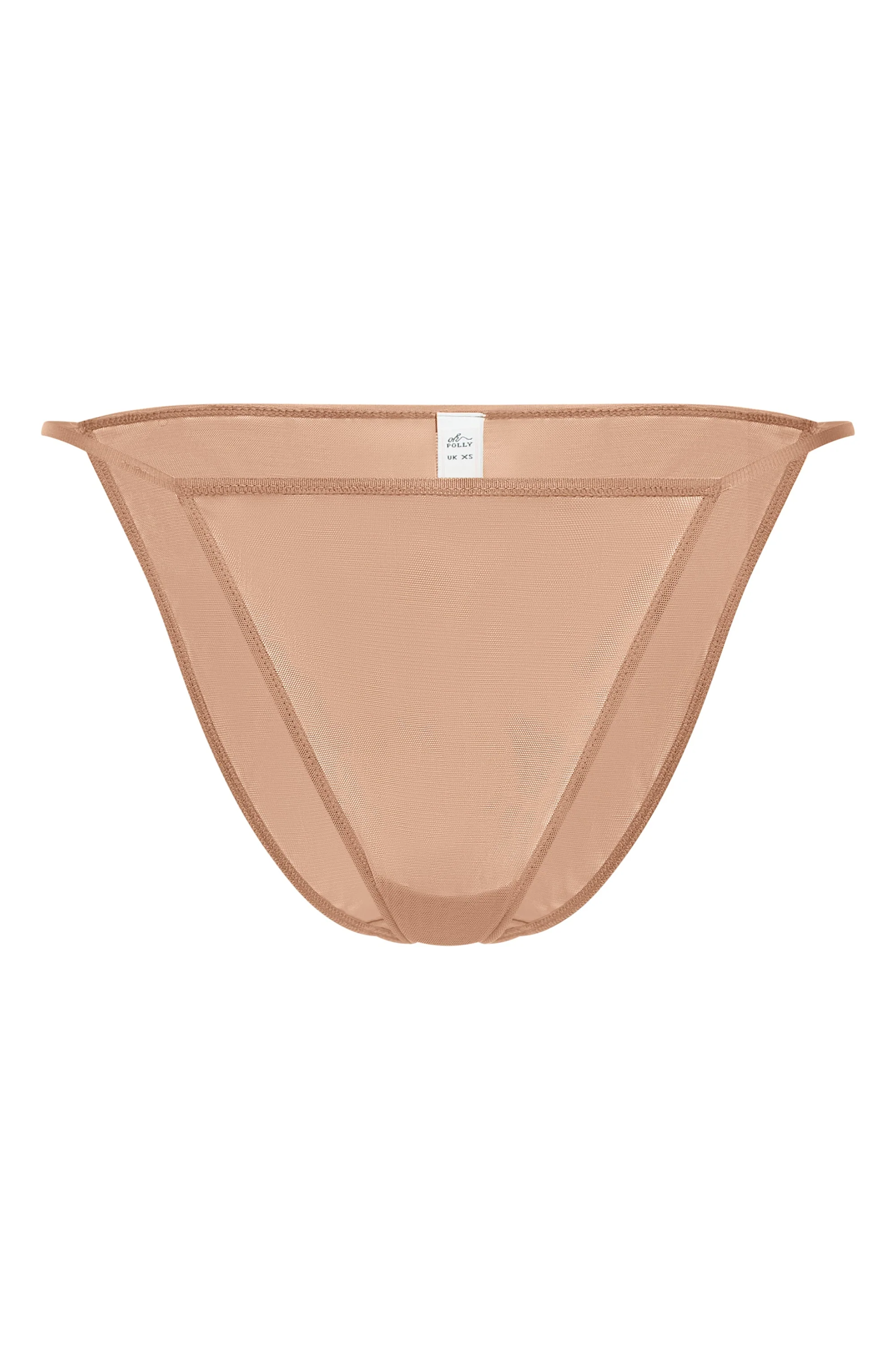 Soft Mesh String Bikini in Warm Peach - Image 2