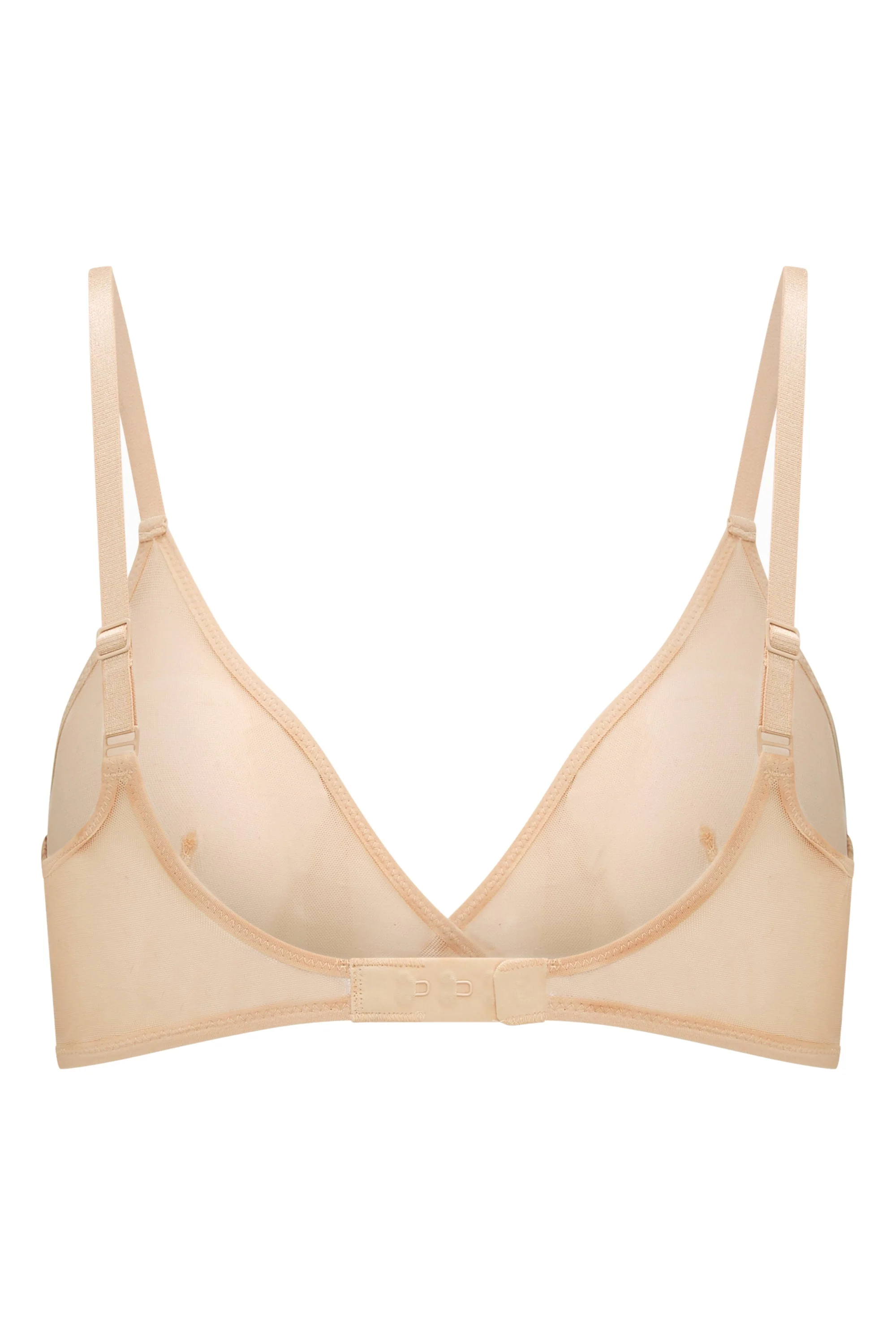 Soft Mesh Single Layer Triangle Bra in Beige - Image 7