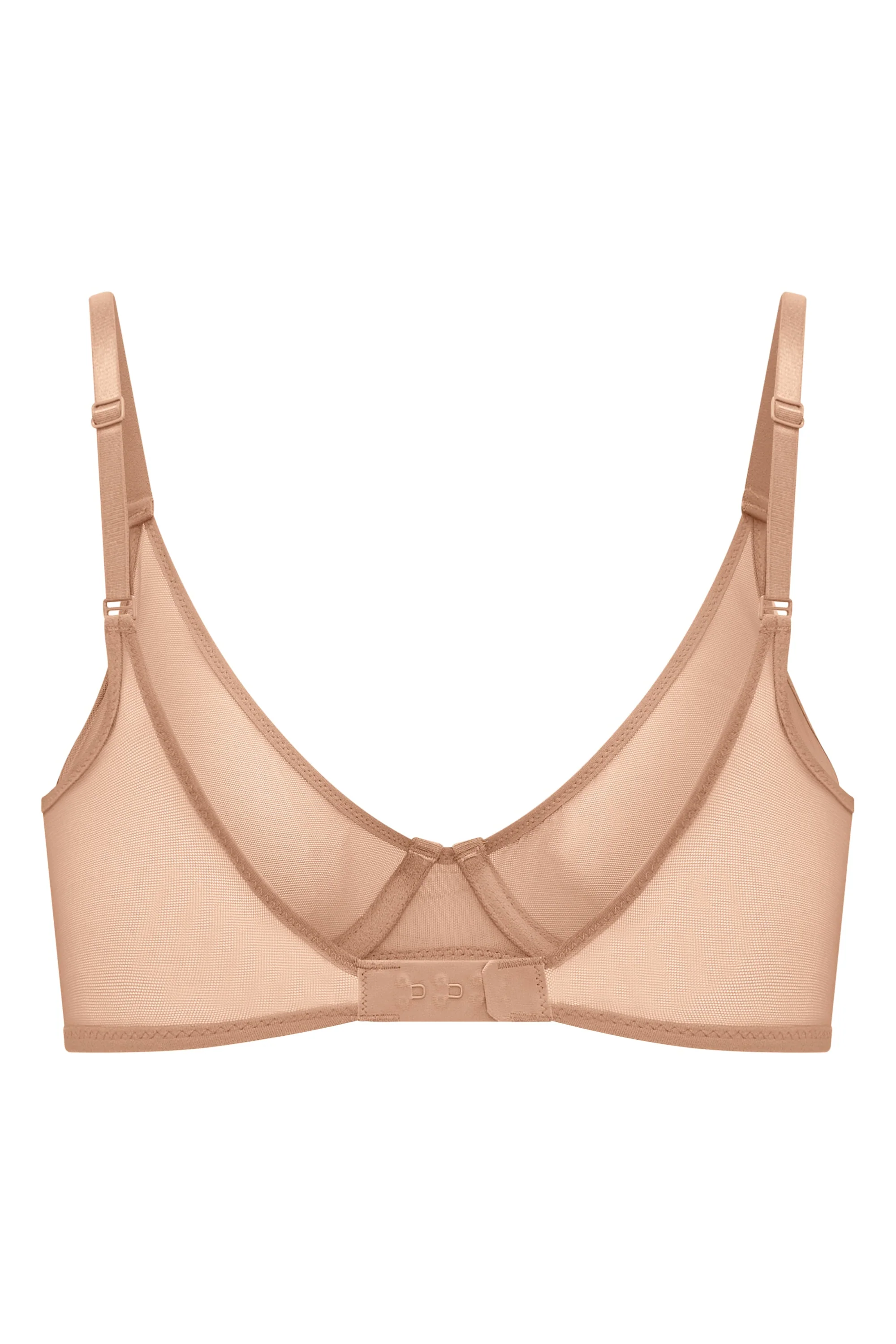 Soft Mesh Single Layer Underwired Bra in Warm Peach - Image 7