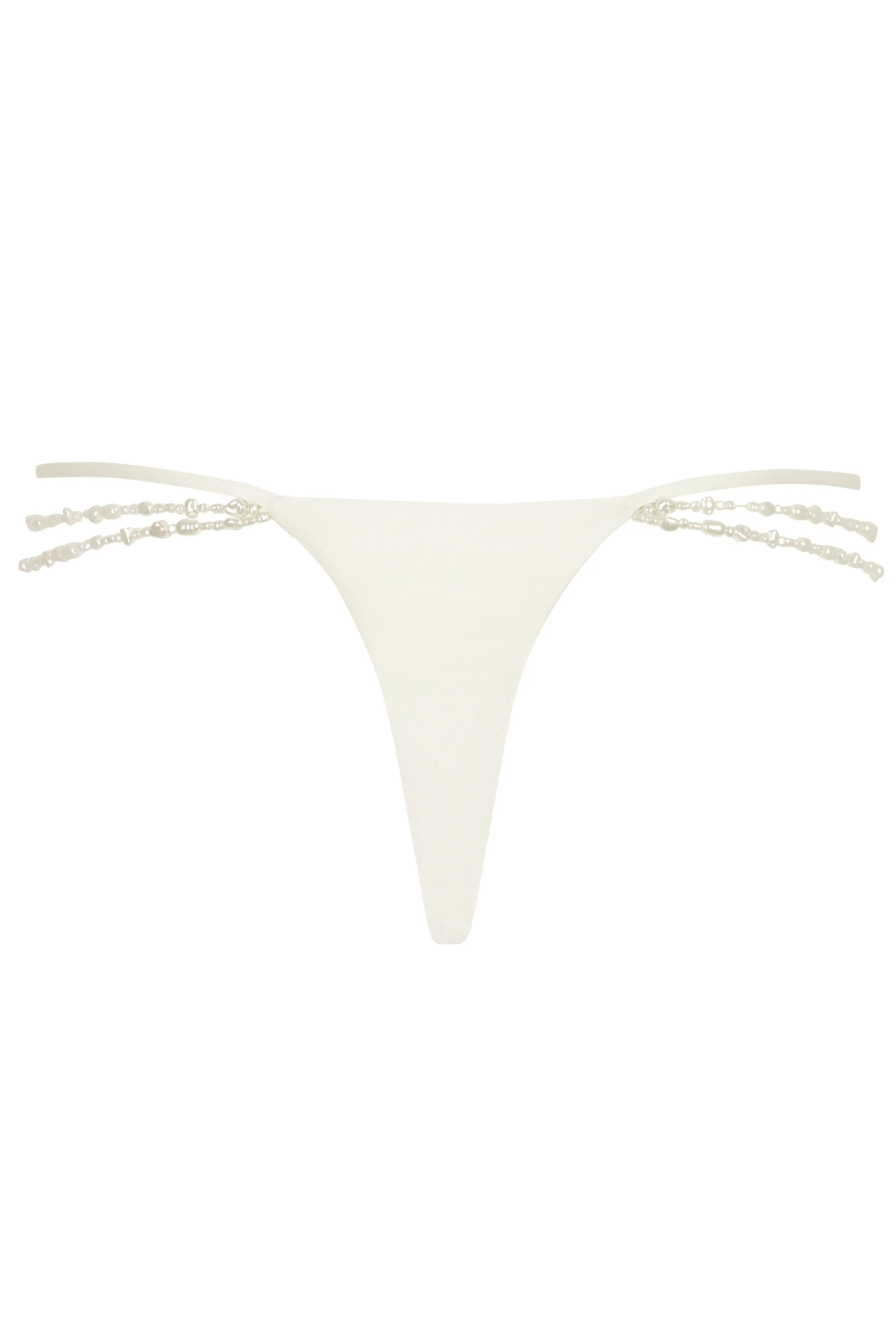 Multi-Strap Cheeky Bikini Bottoms in Pearl - Image 4