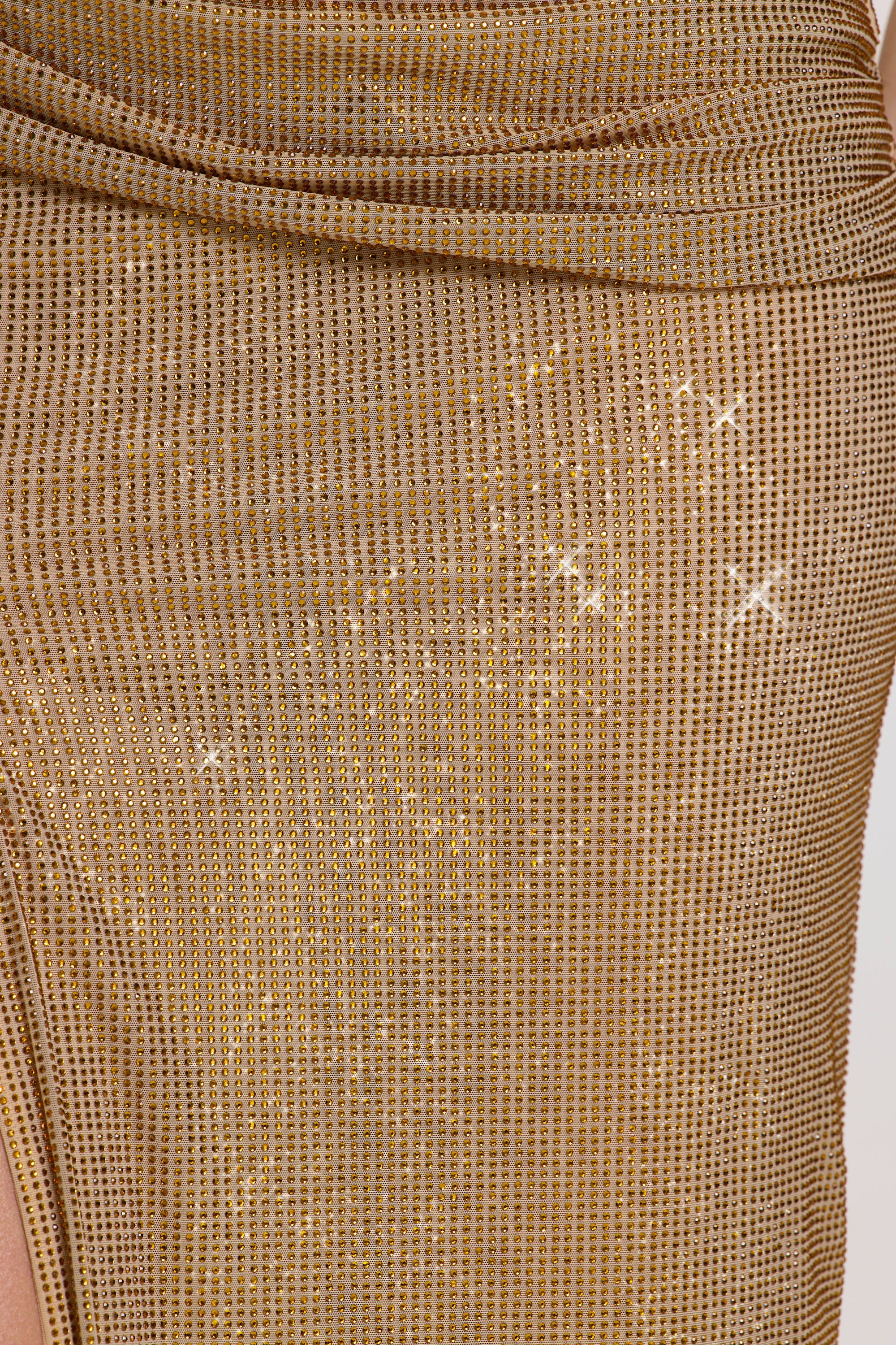 Embellished Maxi Dress in Gold - Image 5