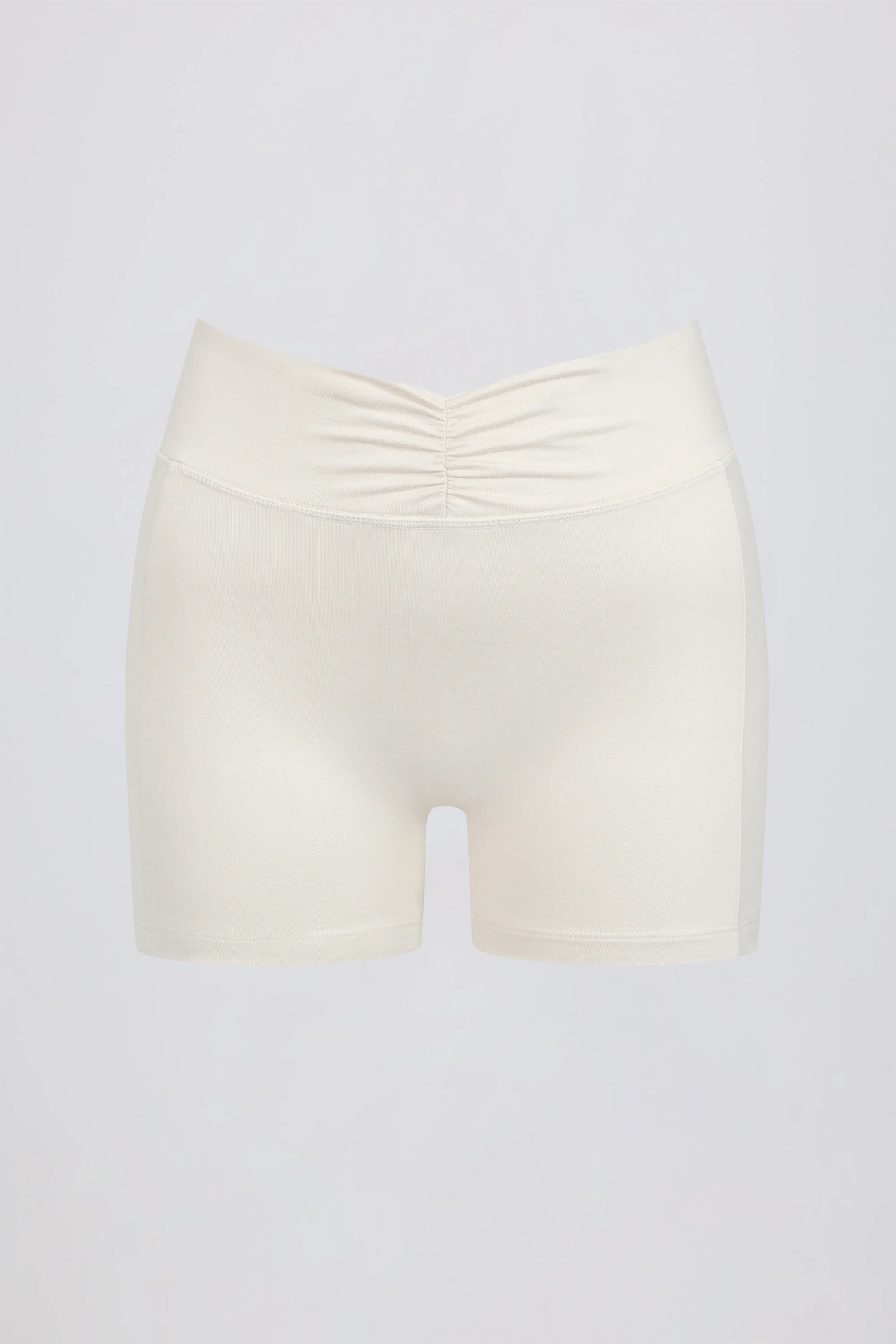 Ruched Mini Shorts in Vanilla - Image 6