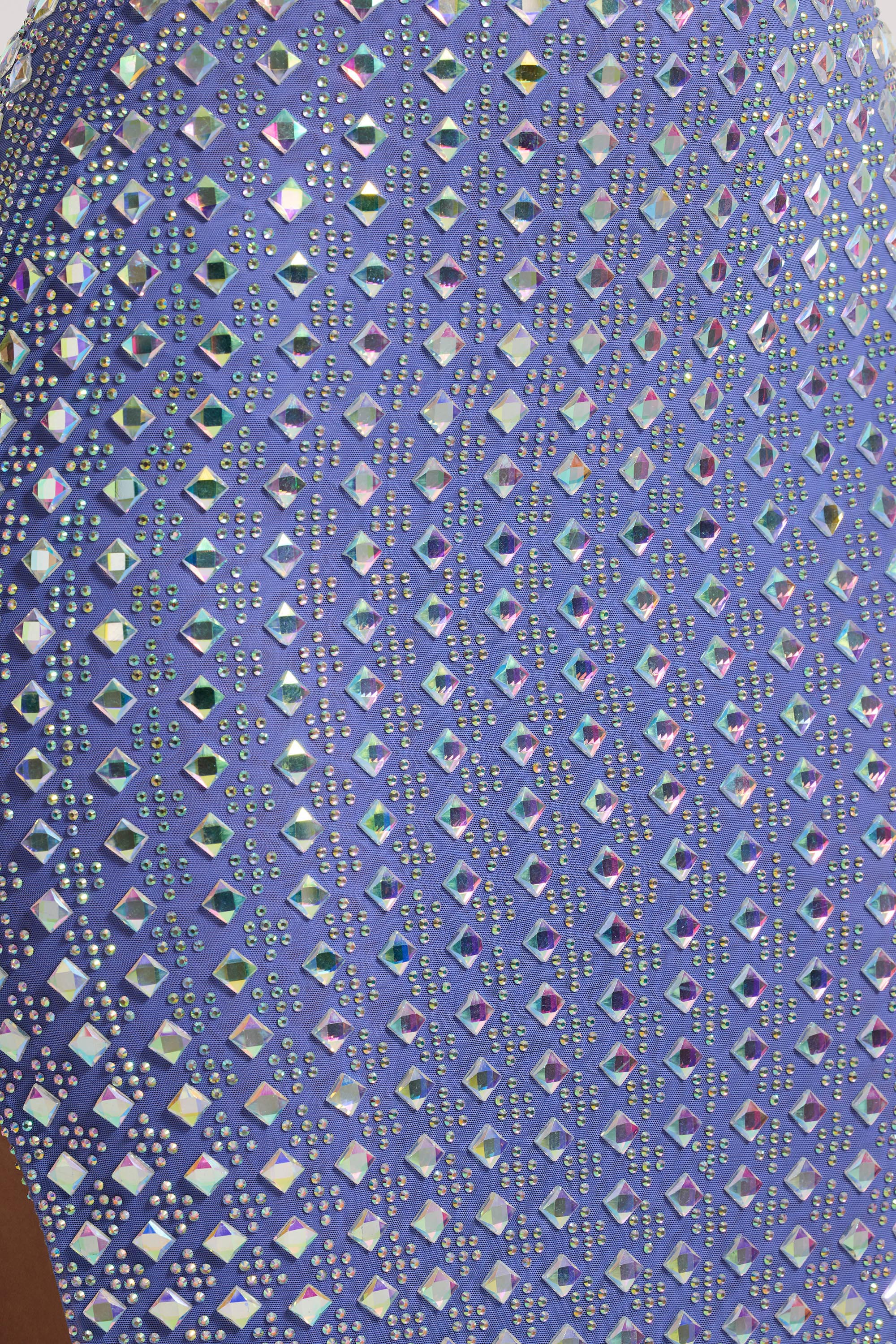 Embellished Mid Rise Maxi Skirt in Blue - Image 4