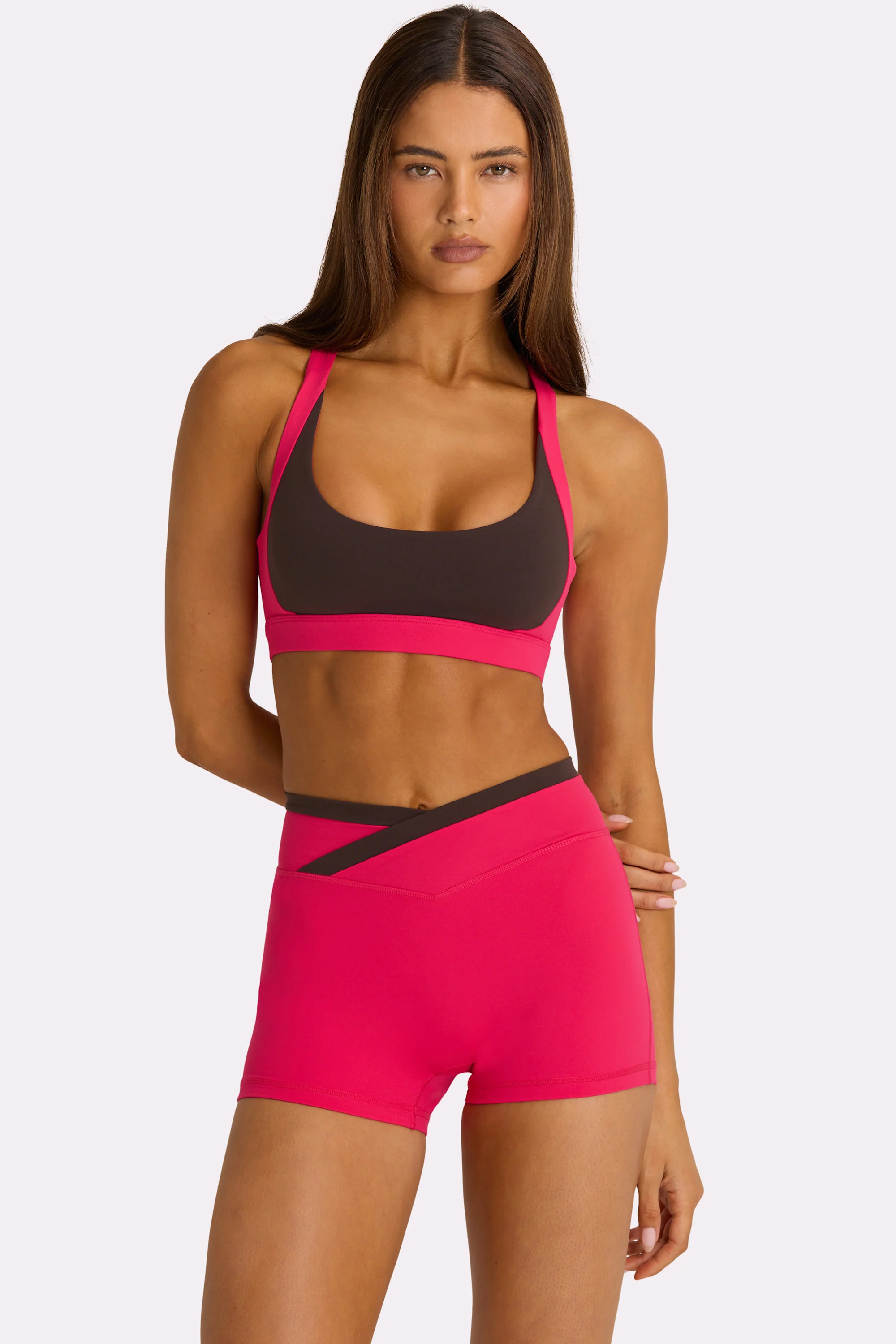 Soft Active High-Impact Sports Bra in Hot Pink - Image 5