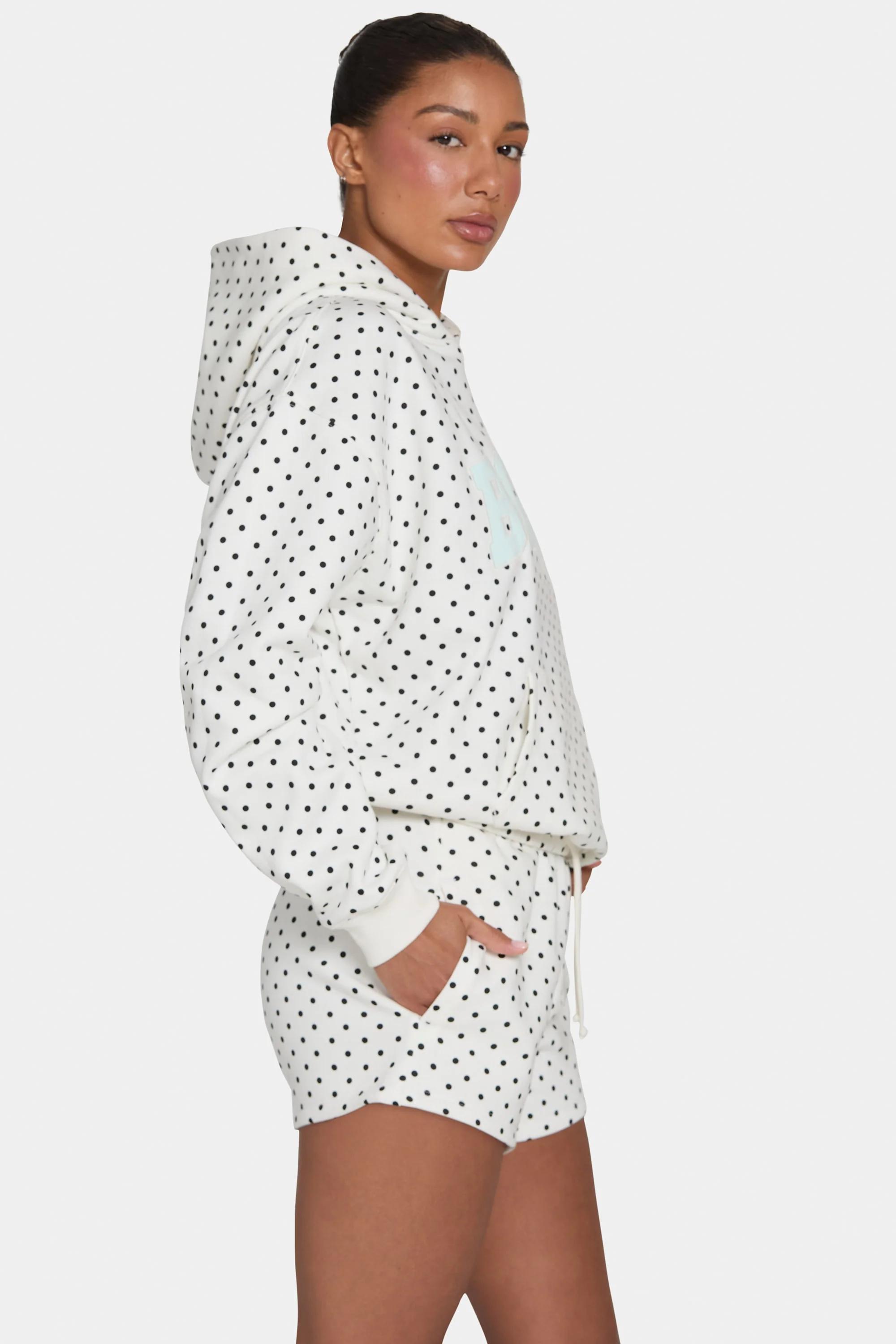 Sweat Shorts in Coconut Polka Dot - Image 3