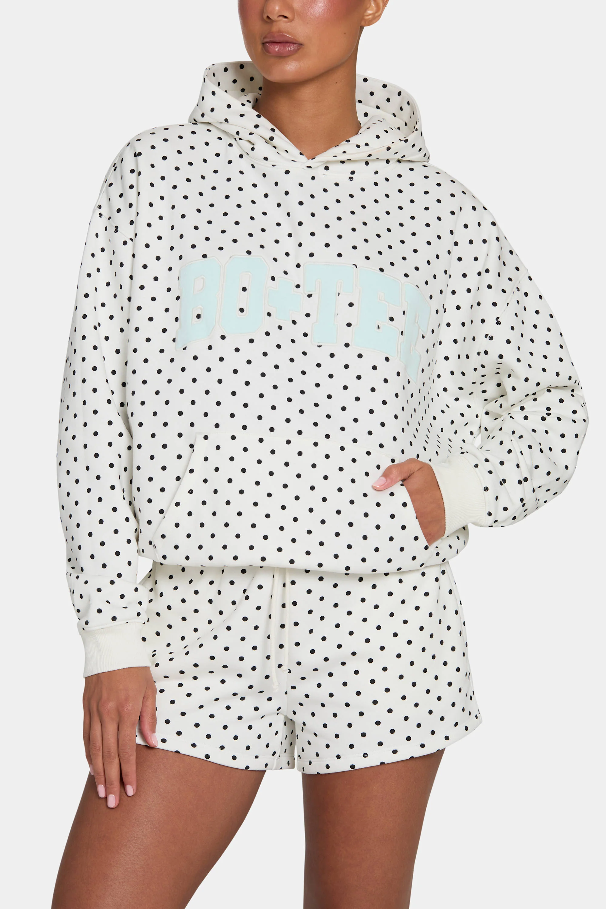 Sweat Shorts in Coconut Polka Dot - Image 4