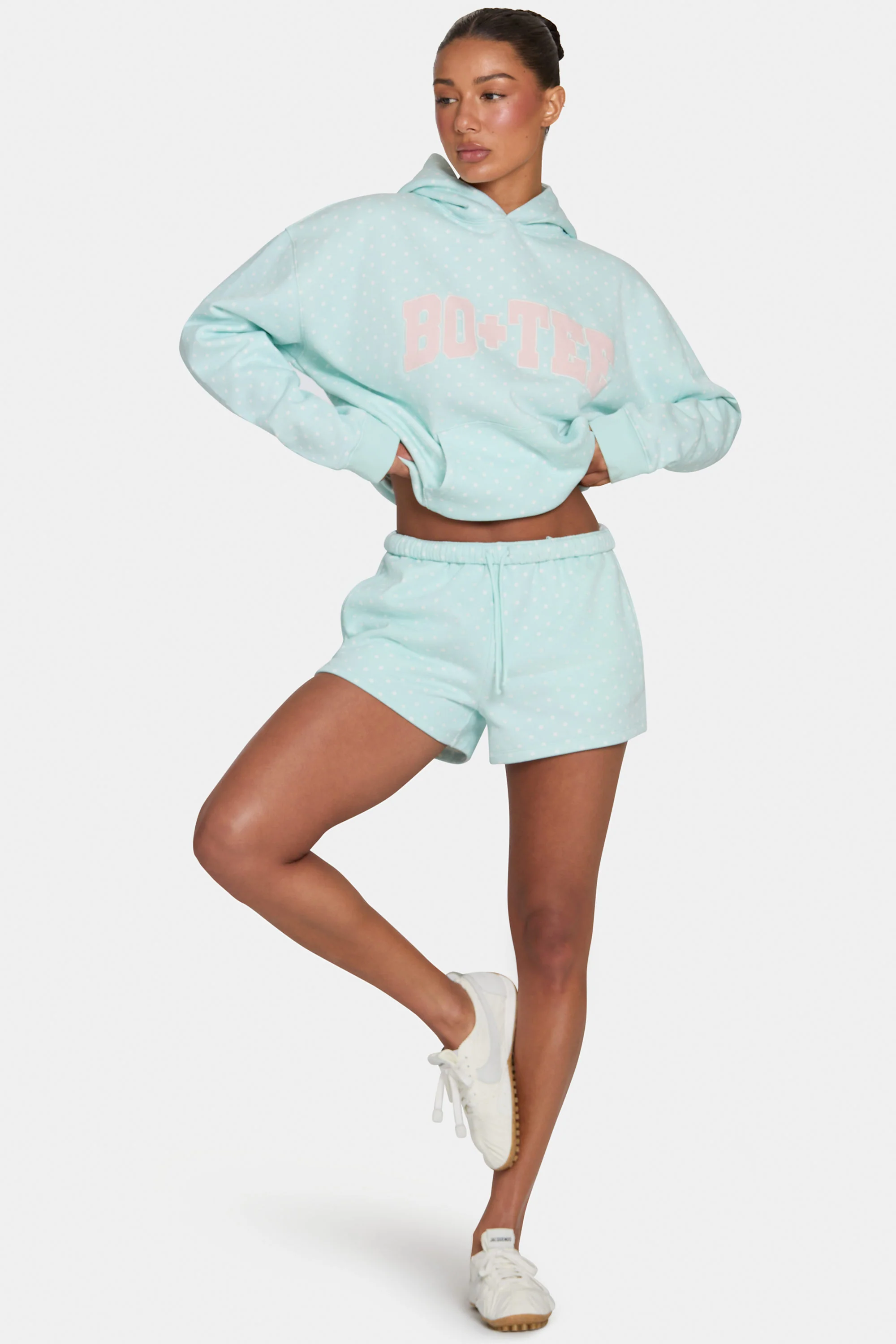 Sweat Shorts in Peppermint Polka Dot - Image 5