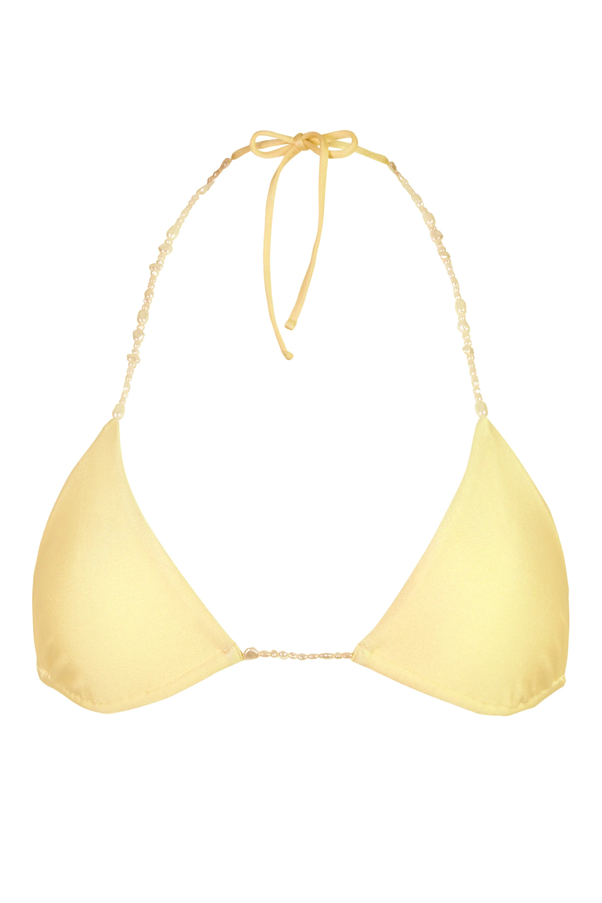 Triangle Bikini Top in Lemon - Image 3