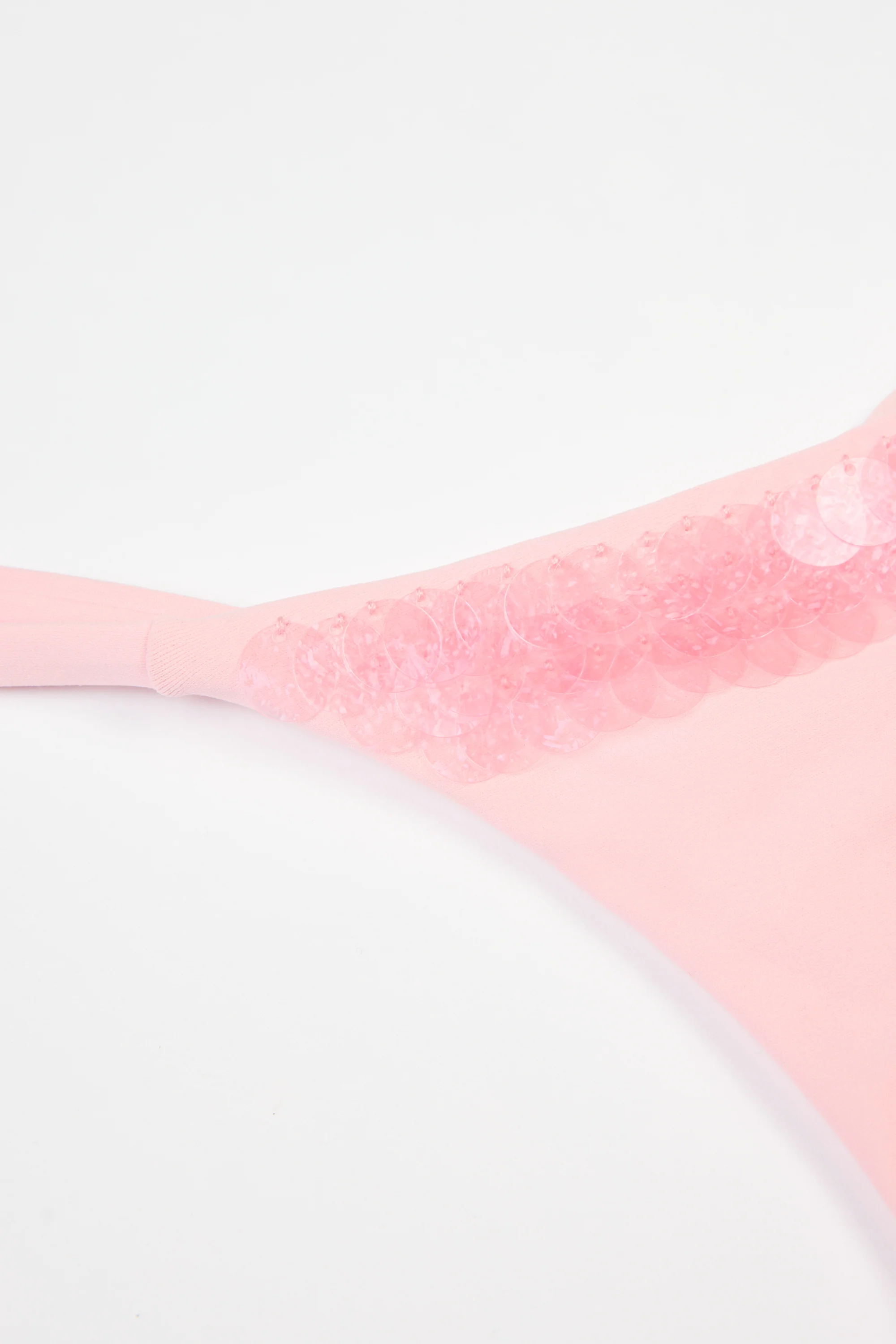 Side-Tie Thong Bikini Bottoms  in Baby Pink - Image 5