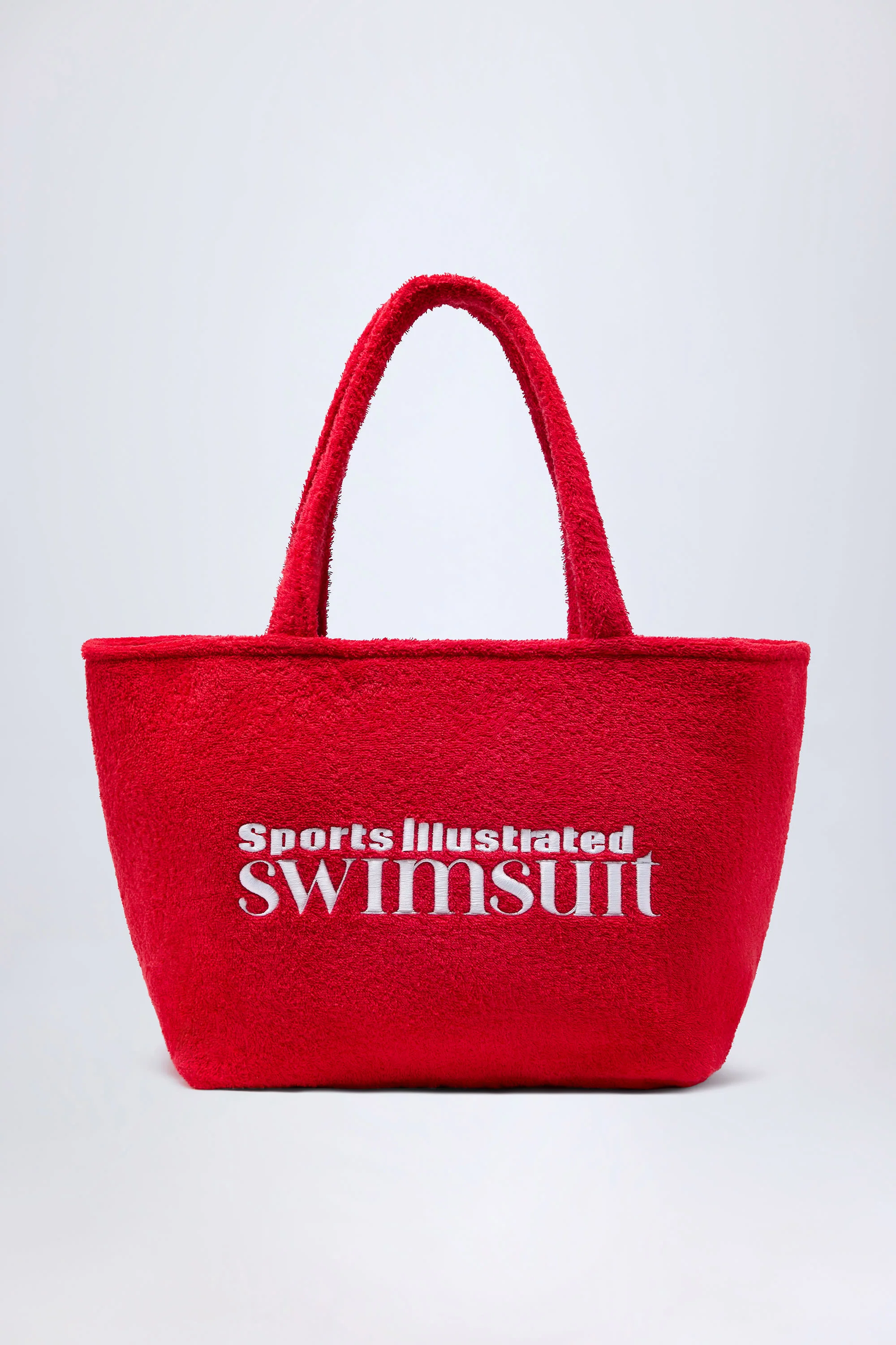 Towelling Tote Bag in Fiery Red - Image 10