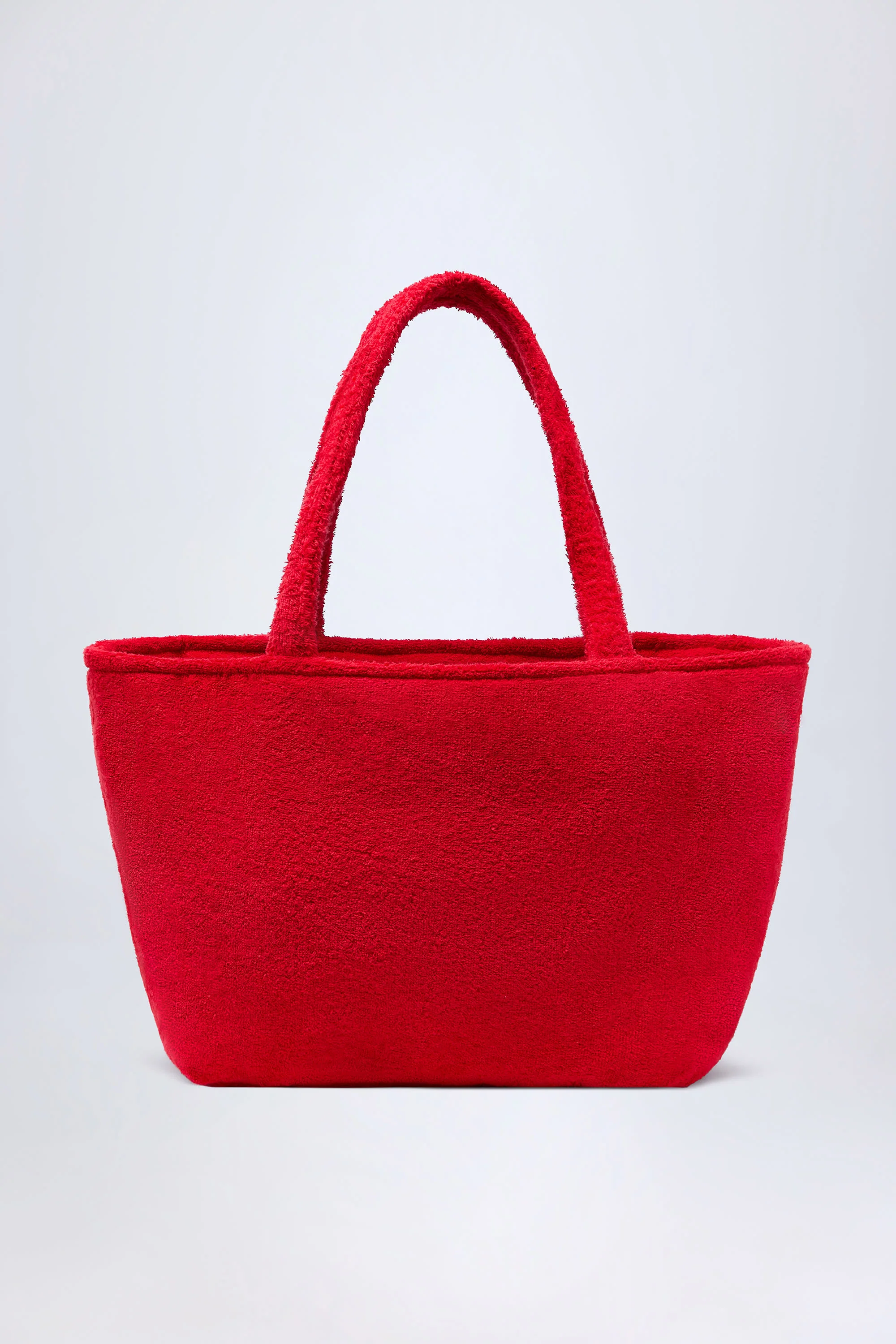 Towelling Tote Bag in Fiery Red - Image 9