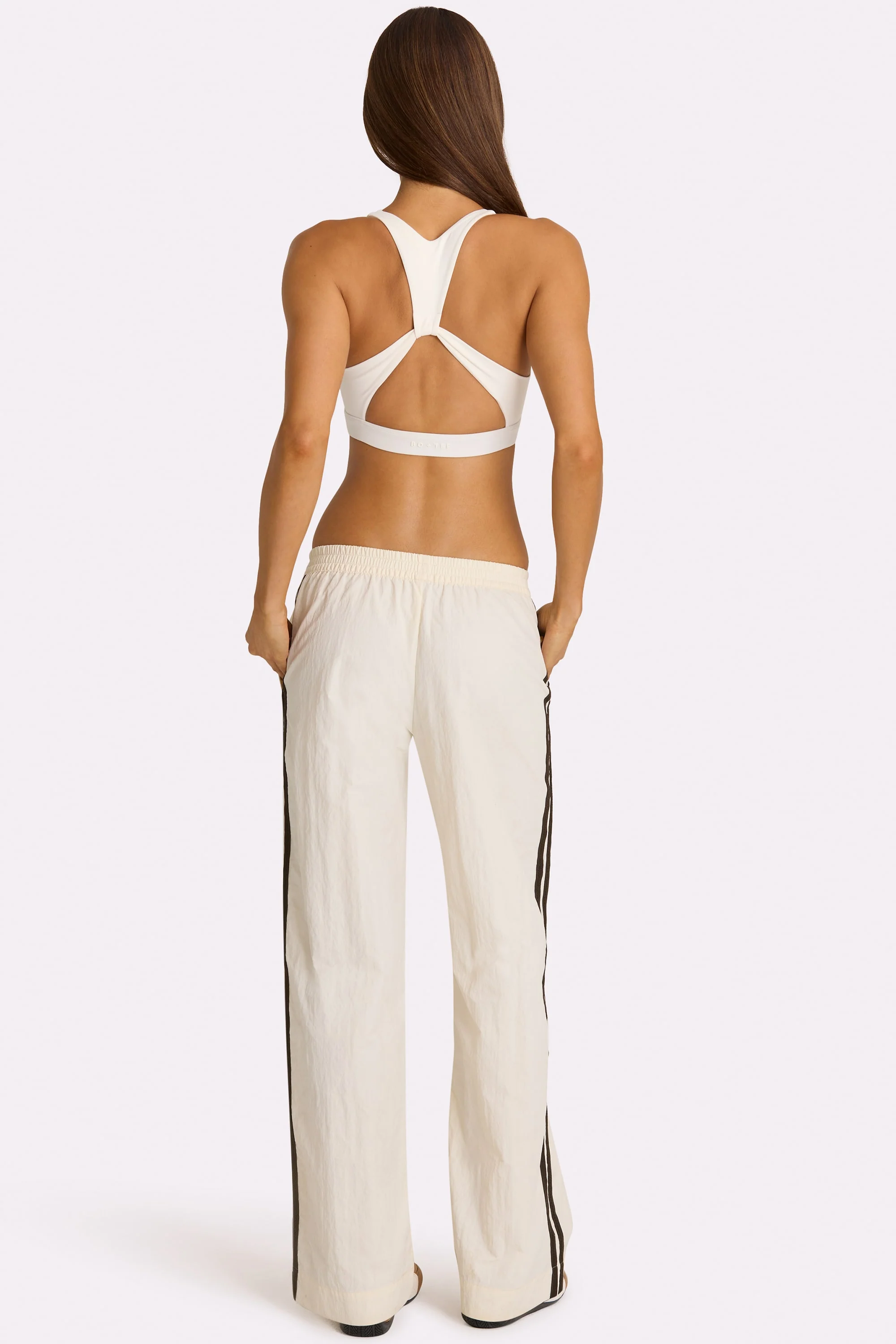 Woven Track Pants in Coconut - Image 2